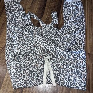 Cato Leopard Print Jumpsuit with Tie Waist